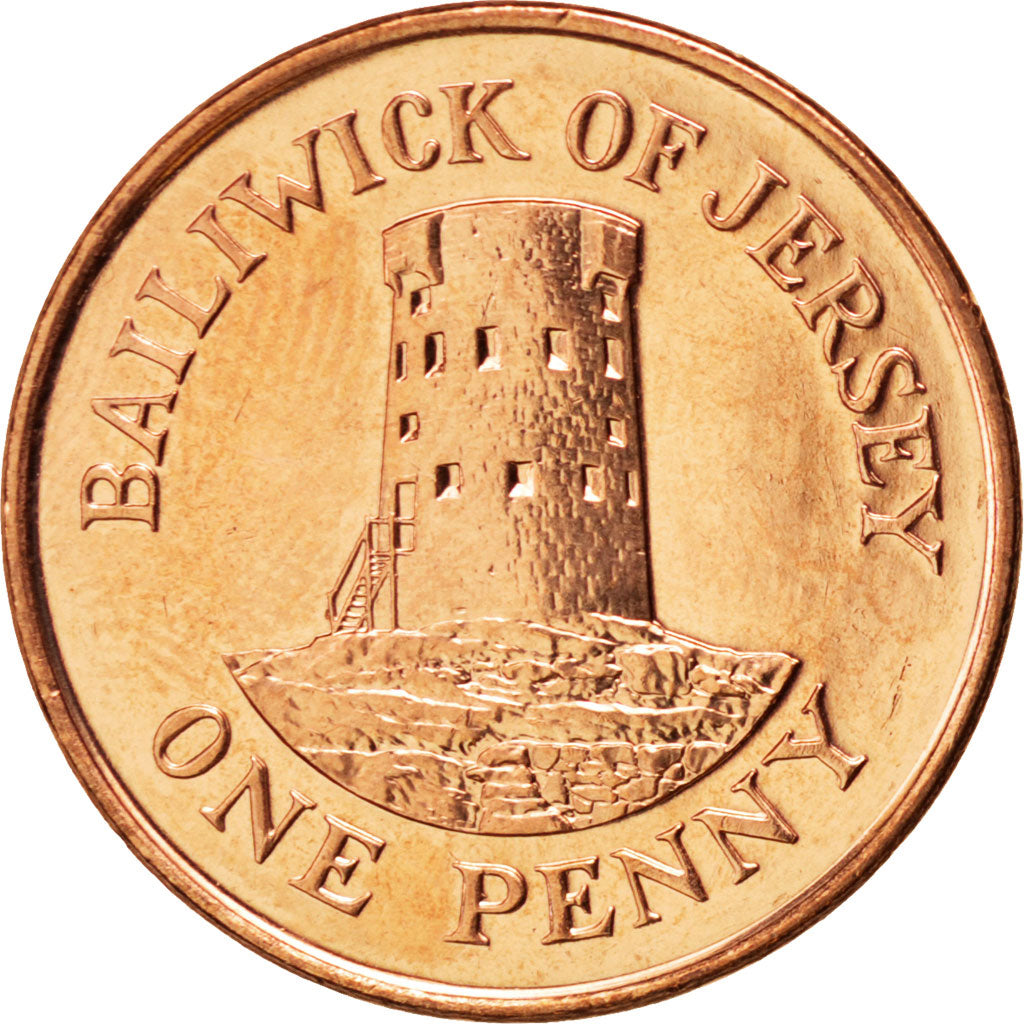 Coin, Jersey, Elizabeth II, Penny, 2006, MS(63), Copper Plated Steel, KM:103