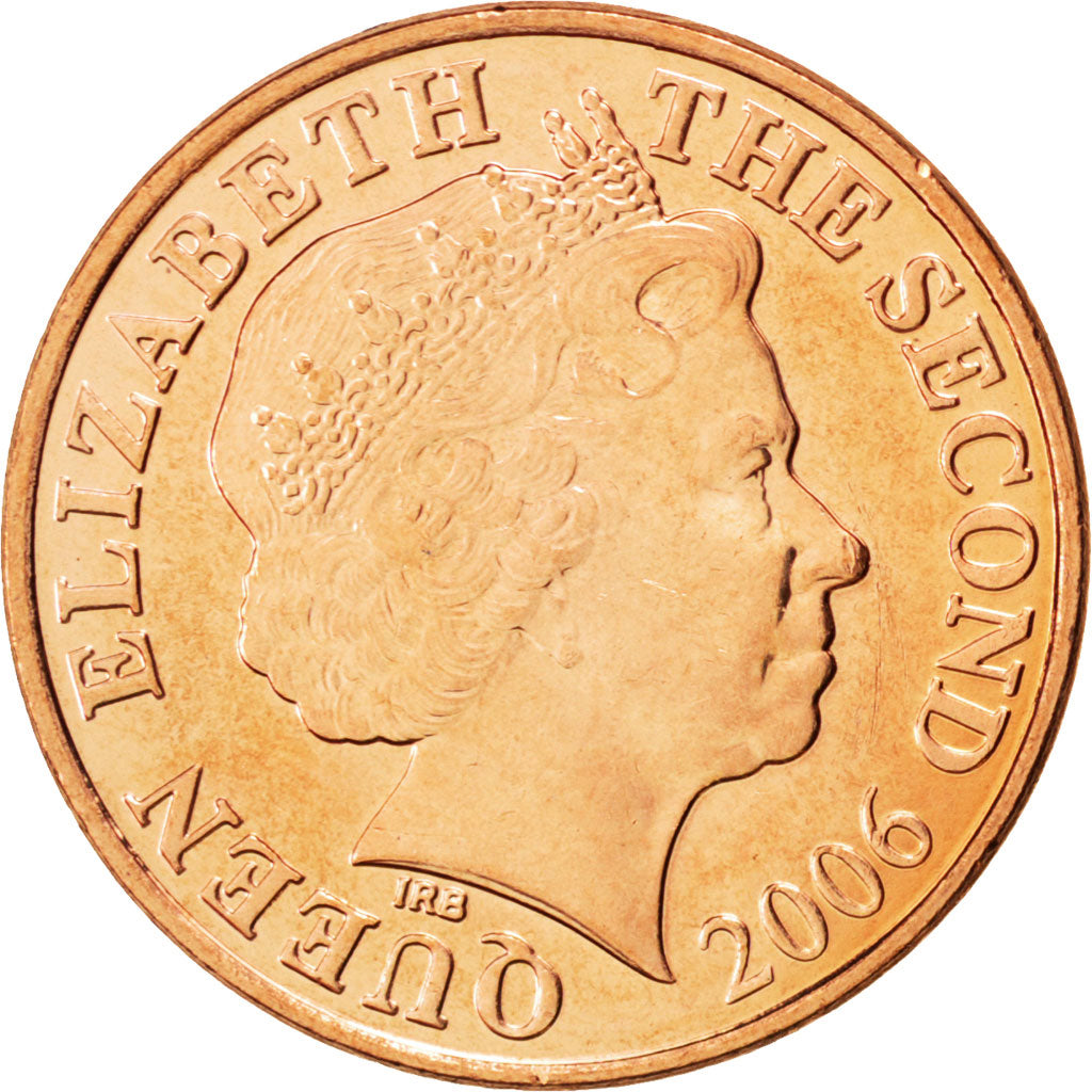Coin, Jersey, Elizabeth II, Penny, 2006, MS(63), Copper Plated Steel, KM:103
