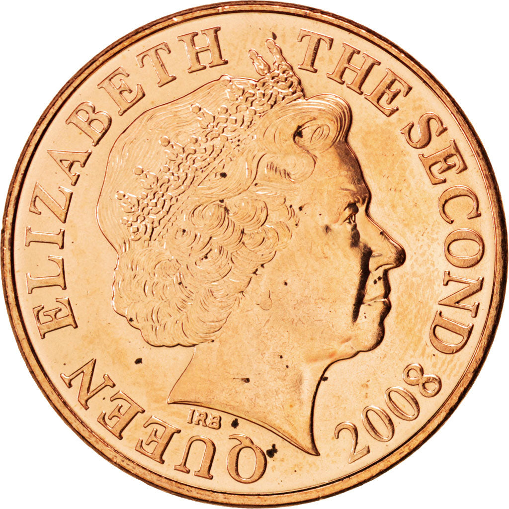 Coin, Jersey, Elizabeth II, 2 Pence, 2008, MS(63), Copper Plated Steel, KM:104