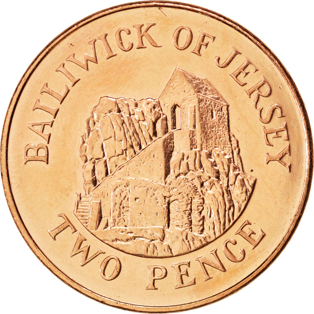 Coin, Jersey, Elizabeth II, 2 Pence, 2008, MS(63), Copper Plated Steel, KM:104
