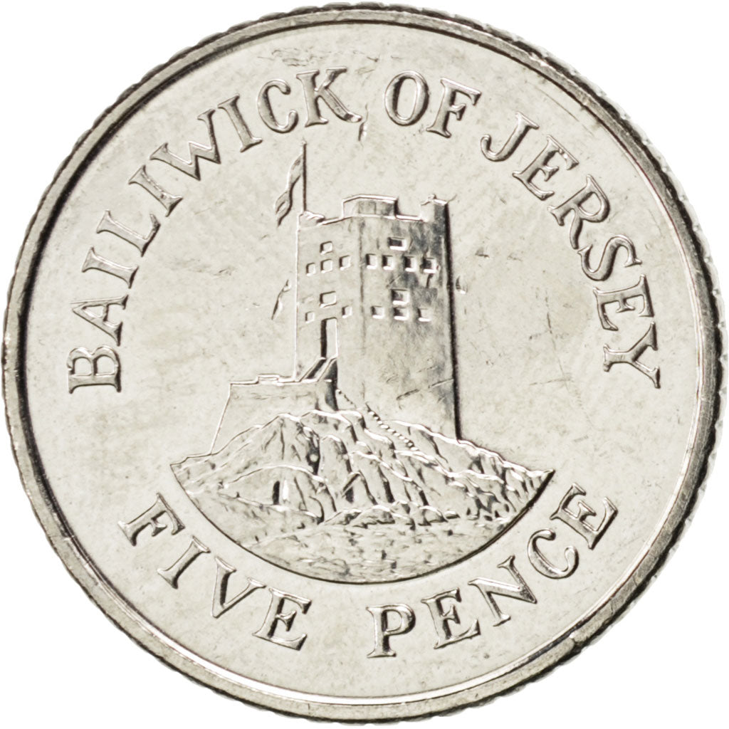 Moneta, Jersey, Elizabeth II, 5 Pence, 2008, SPL, Rame-nichel, KM:105
