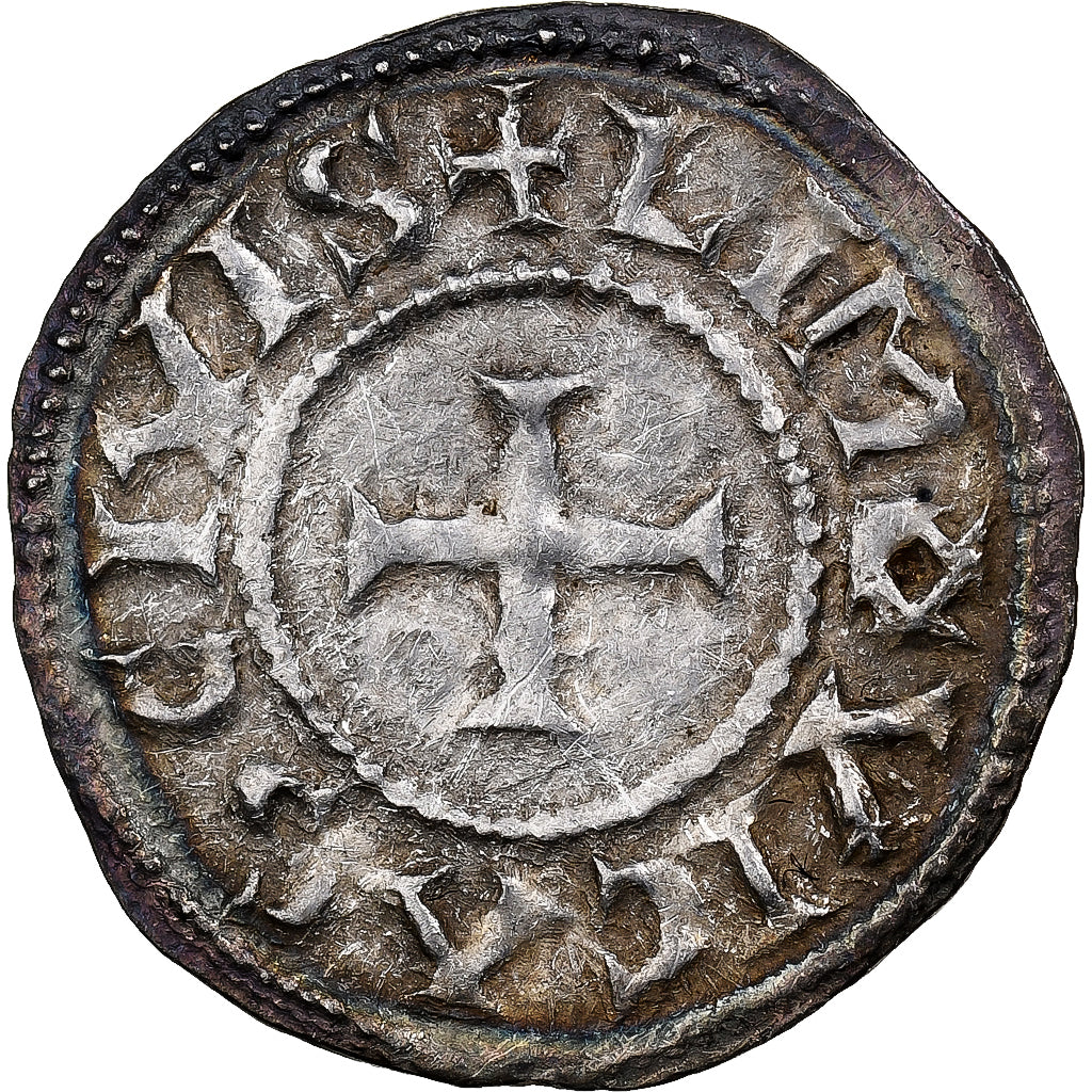 Frankrijk, Eudes, Denarius, 980-1000, Limoges, Immobilized type, Zilver, ZF+