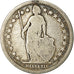 Coin, Switzerland, 2 Francs, 1874, Bern, F(12-15), Silver, KM:21