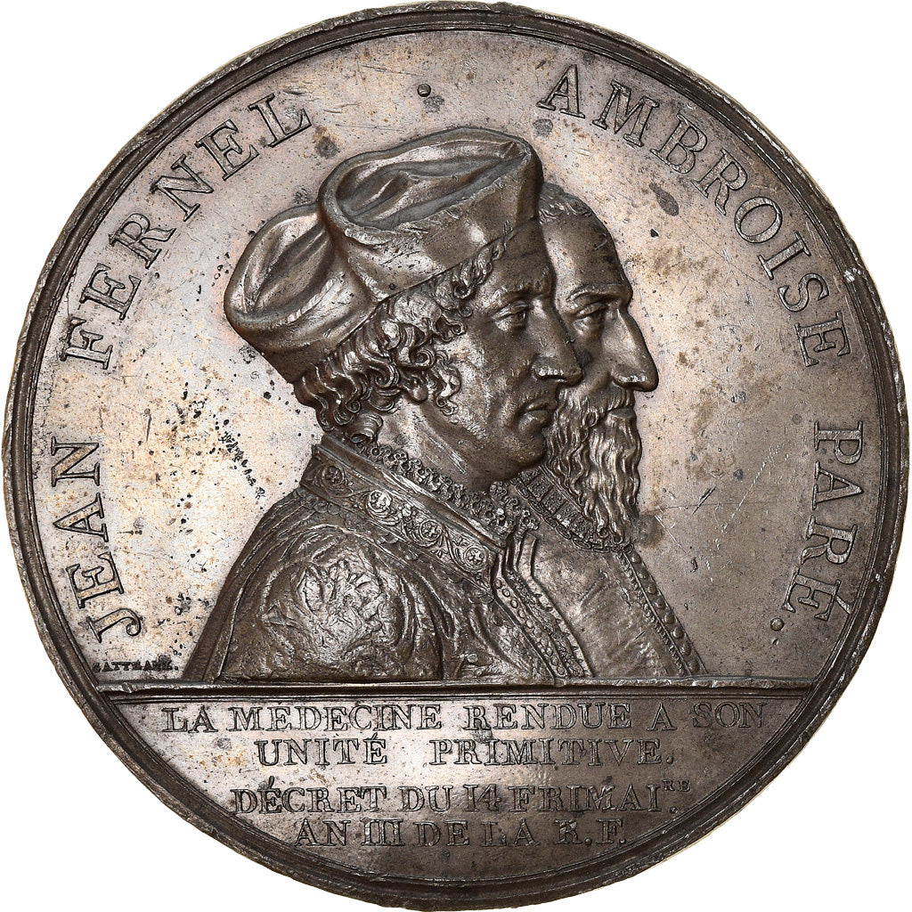 Francia, medaglia, Directoire, Ecole de Médecine de Paris, Ambroise Paré