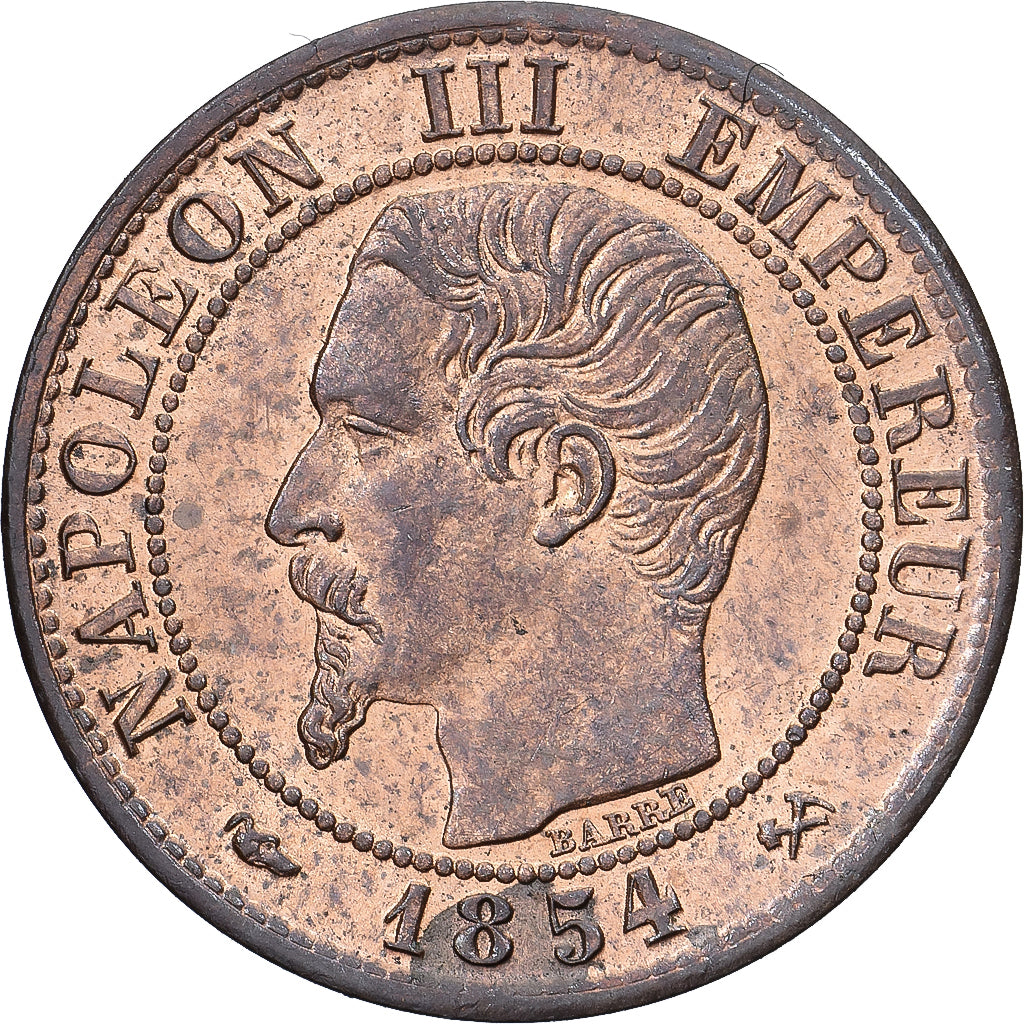 Monnaie, France, Napoléon III, Centime, 1854, Rouen, Rare, SUP+
