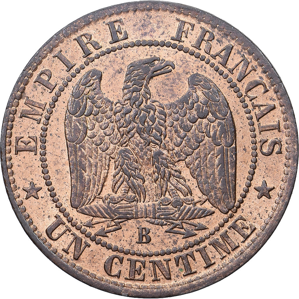 Monnaie, France, Napoléon III, Centime, 1854, Rouen, Rare, SUP+