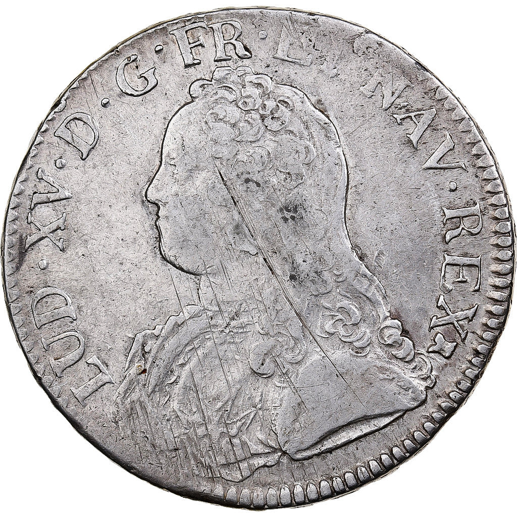 Francia, Louis XV, Ecu aux branches d'olivier, 1727, Toulouse, Argento, MB+
