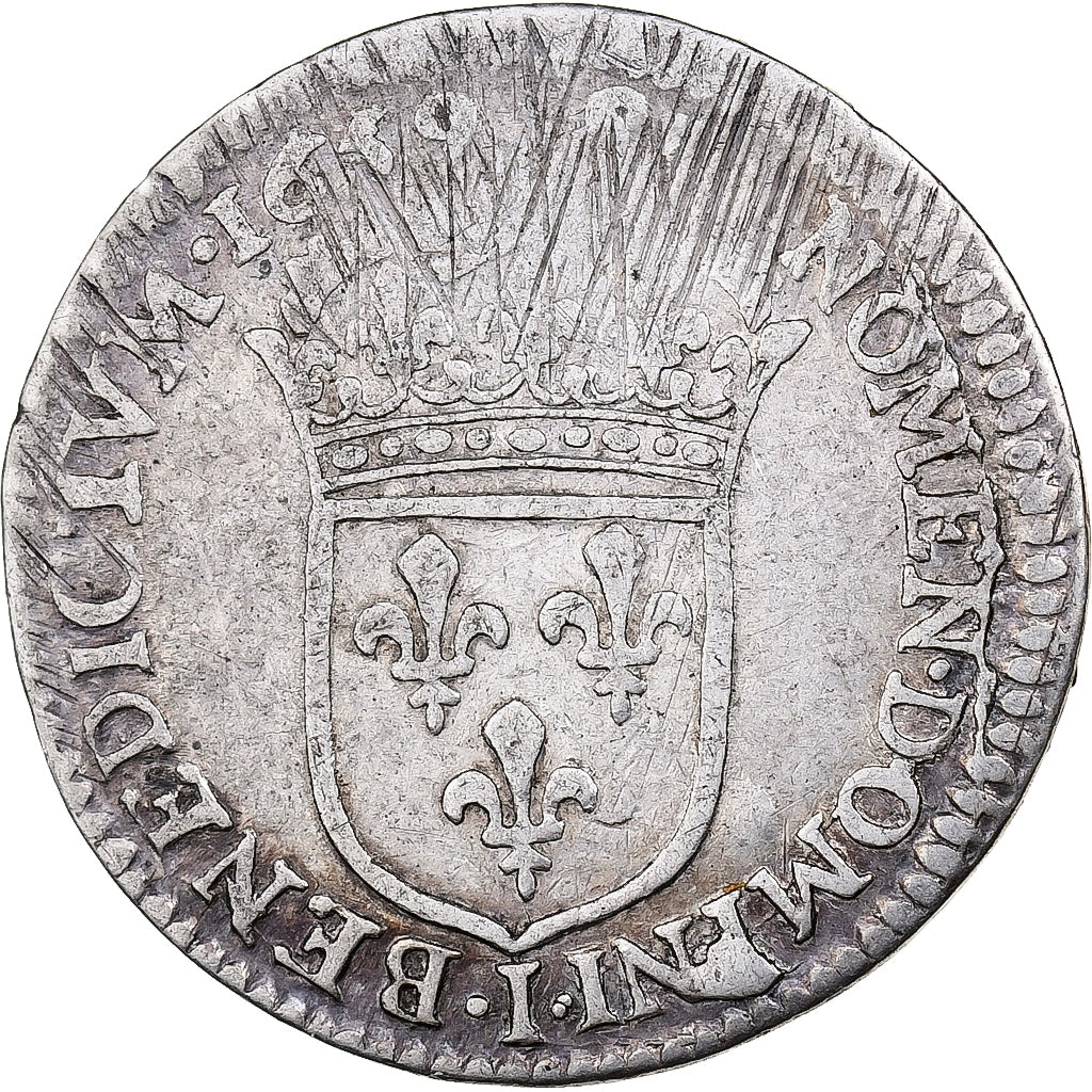 Frankreich, Louis XIV, 1/12 Ecu à la mèche longue, 1659, Limoges, Silber, SS