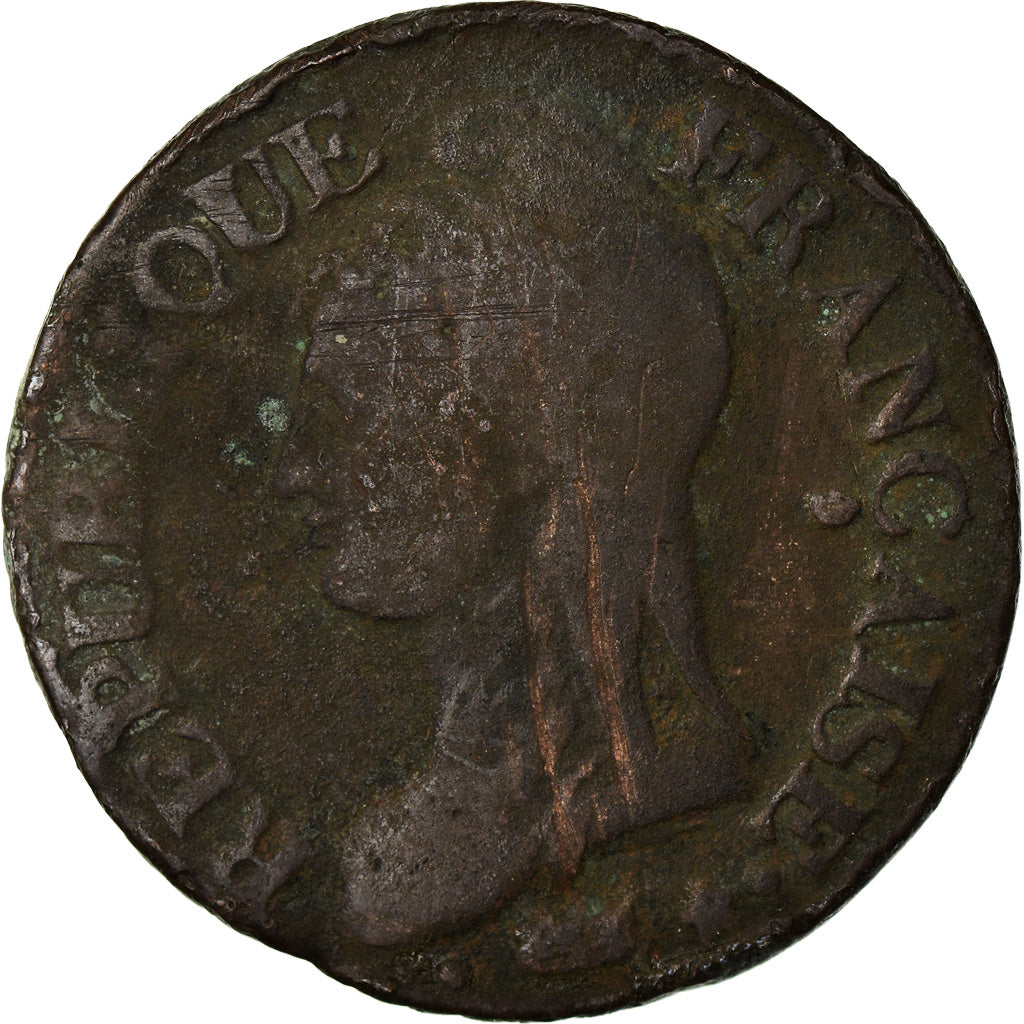 Coin, France, Dupré, 5 Centimes, AN 8, Paris, F(12-15), Bronze, KM:640.1