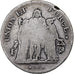 França, 5 Francs, Union et Force, AN 9, Bayonne, Prata, F(12-15), Gadoury:563a