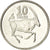Moneta, Botswana, 10 Thebe, 2008, SPL, Acciaio placcato nichel, KM:27