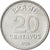 Moneta, Brazylia, 20 Centavos, 1986, MS(63), Stal nierdzewna, KM:603
