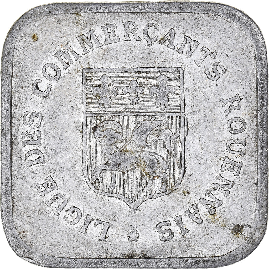 France, Token, Nécessité, 25 Centimes, Ligue des Commerçants Rouennais, 1920