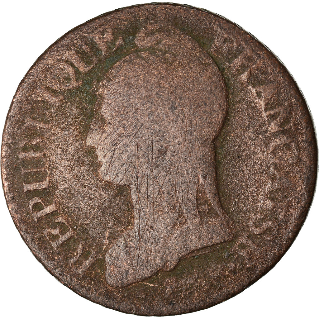 Münze, Frankreich, Dupré, 5 Centimes, AN 8, Strasbourg, SGE+, Bronze