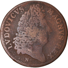 Francja, Token, Królewskie, Ludwik XIV, Chambre aux Deniers, 1695, VF(20-25)