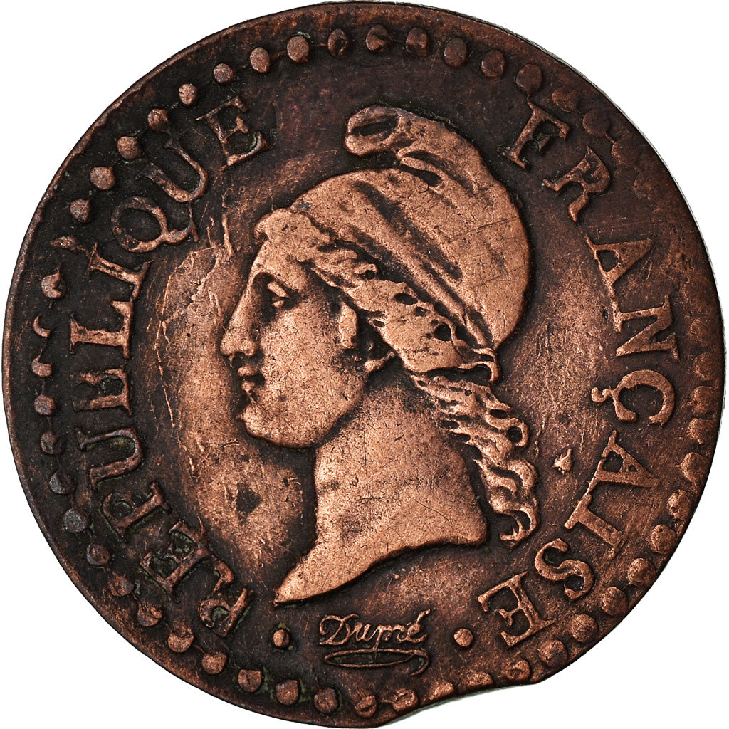 Monnaie, France, Dupré, Centime, AN 7, Paris, TTB, Bronze, Gadoury:76, KM:646