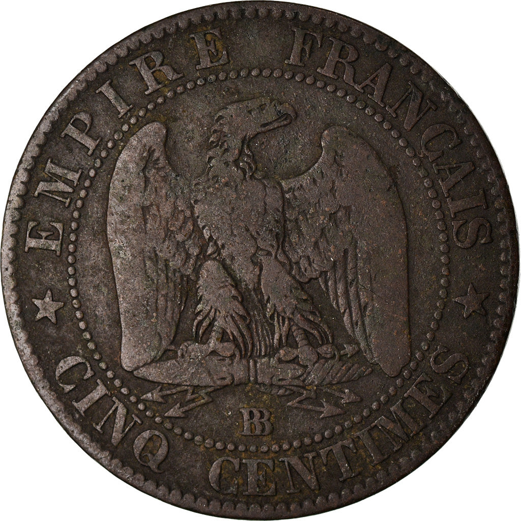 Münze, Frankreich, Napoleon III, Napoléon III, 5 Centimes, 1853, Strasbourg