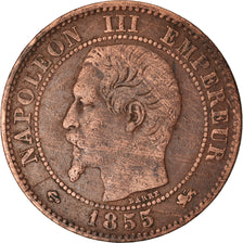 Coin, France, Napoleon III, Napoléon III, 2 Centimes, 1855, Lyon, VF(30-35)
