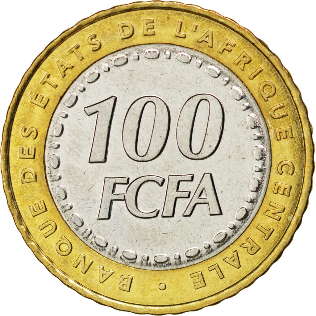 Coin, Central African States, 100 Francs, 2006, MS(63), Bi-Metallic, KM:15