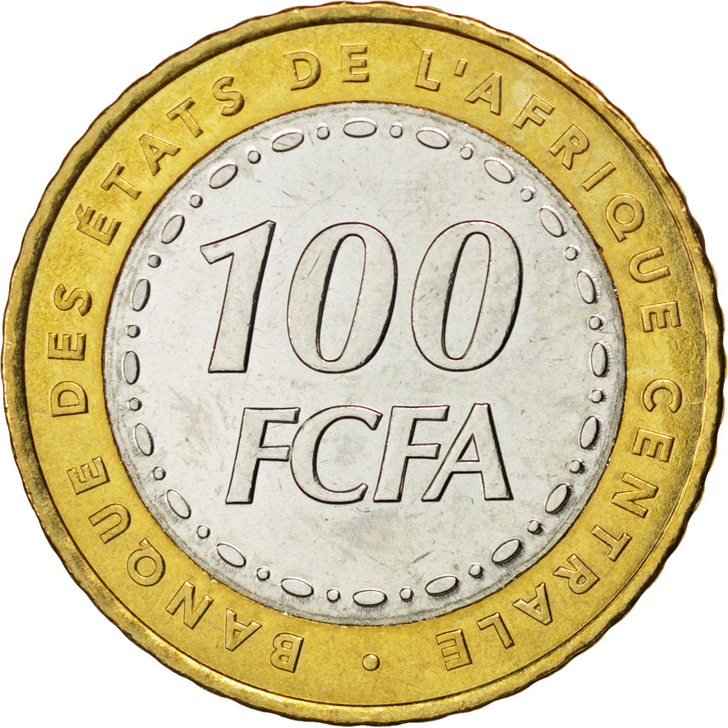 Coin, Central African States, 100 Francs, 2006, MS(63), Bi-Metallic, KM:15