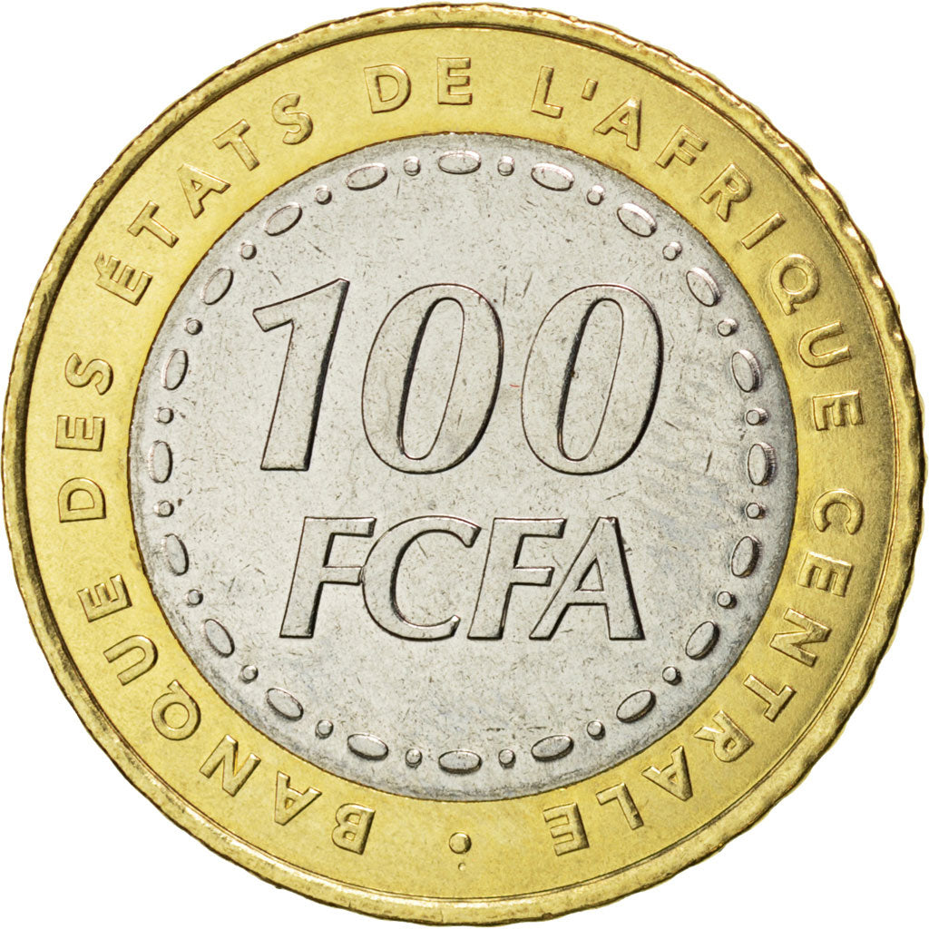 Munten, Staten van Centraal Afrika, 100 Francs, 2006, UNC-, Bi-Metallic, KM:15