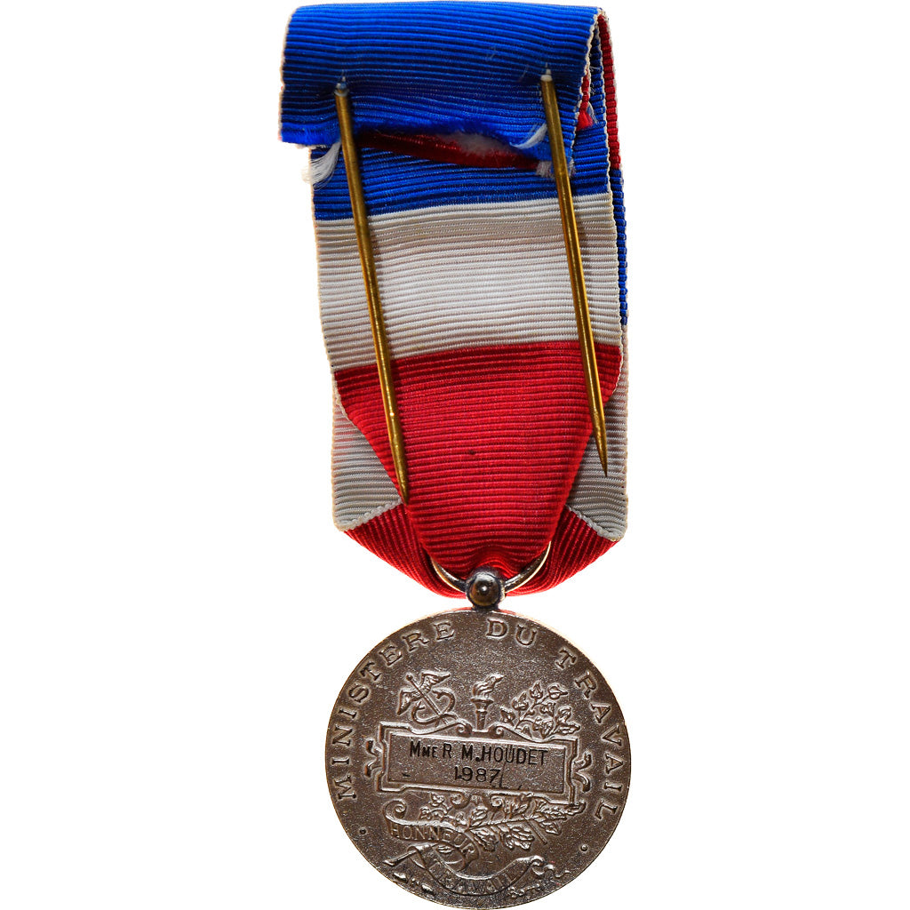 France, Médaille d'honneur du travail, Medal, 1987, Excellent Quality