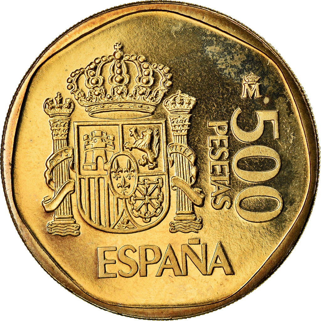 Munten, Spanje, Juan Carlos I, 500 Pesetas, 1987, Madrid, Proof, FDC