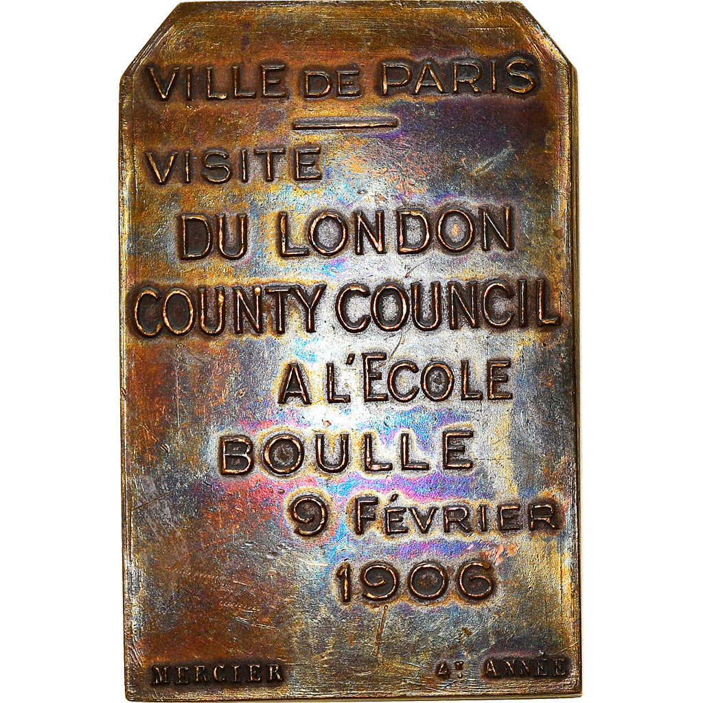 France, Médaille, Forgeron, Visite du County Council à l'Ecole Boulle, 1906