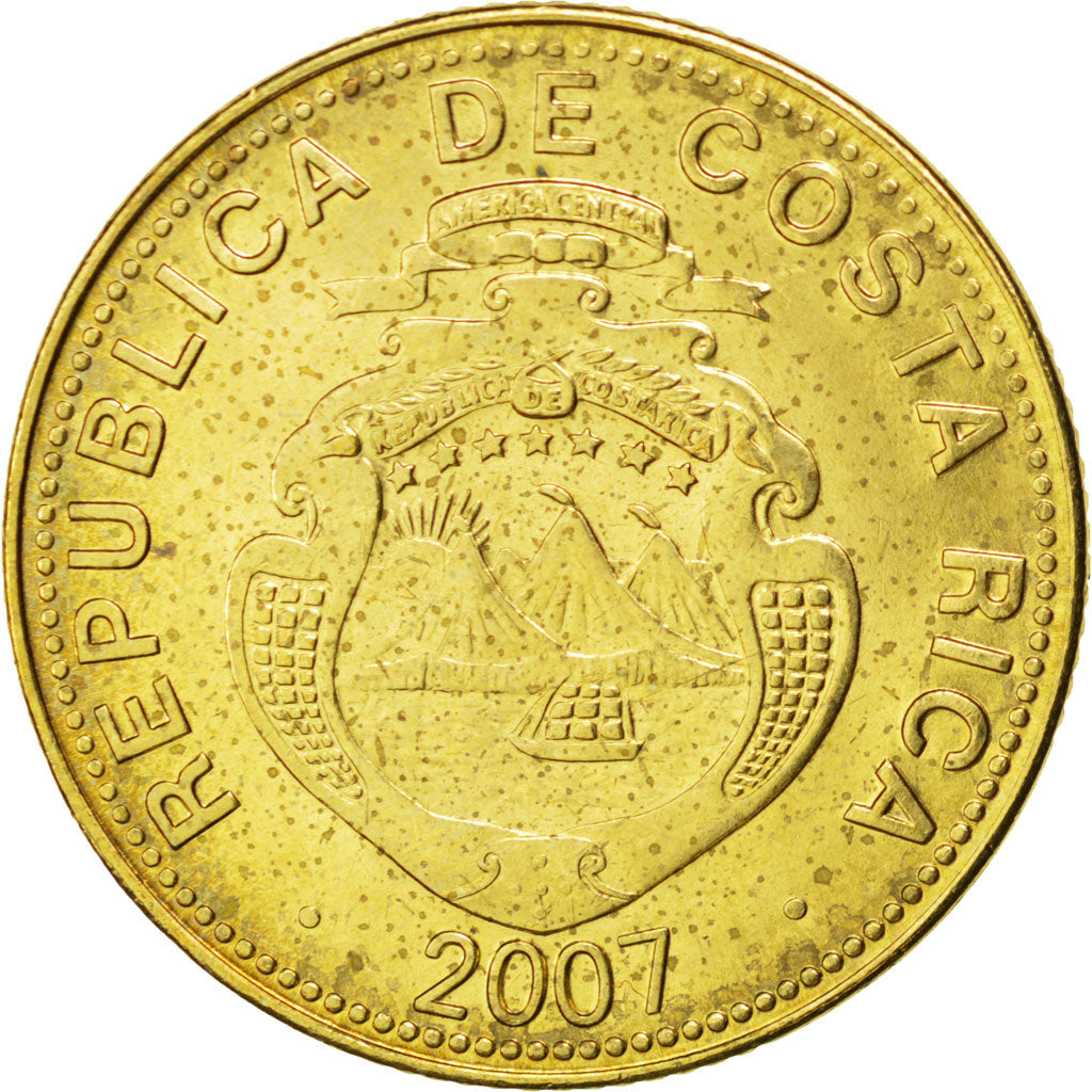 Moneda, Costa Rica, 50 Colones, 2007, SC, Latón chapado en acero, KM:231.1b