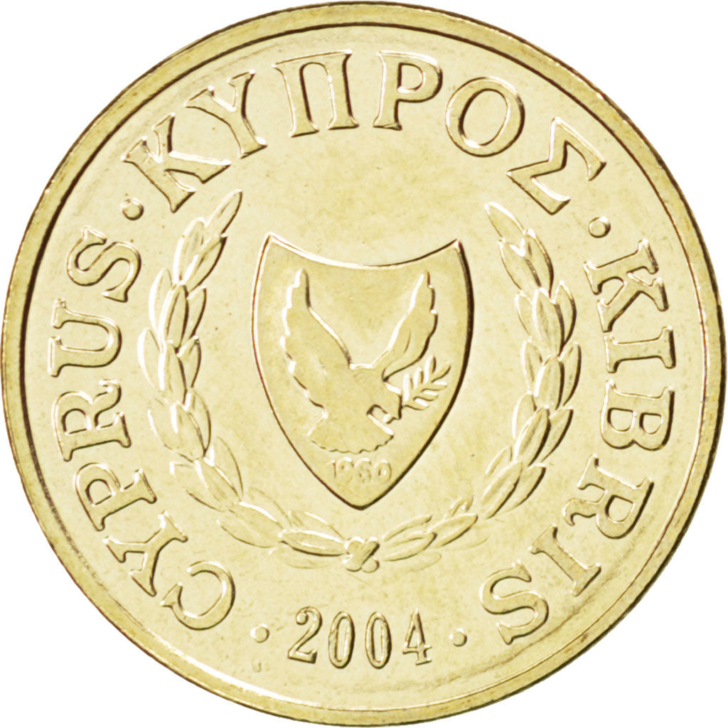 Moneta, Cipro, Cent, 2004, SPL, Nichel-ottone, KM:53.3