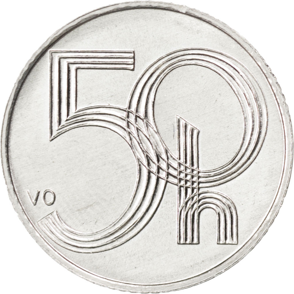 Coin, Czech Republic, 50 Haleru, 2007, MS(63), Aluminum, KM:3.2