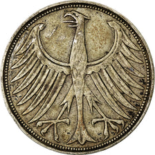 Coin, GERMANY - FEDERAL REPUBLIC, 5 Mark, 1951, Munich, EF(40-45), Silver