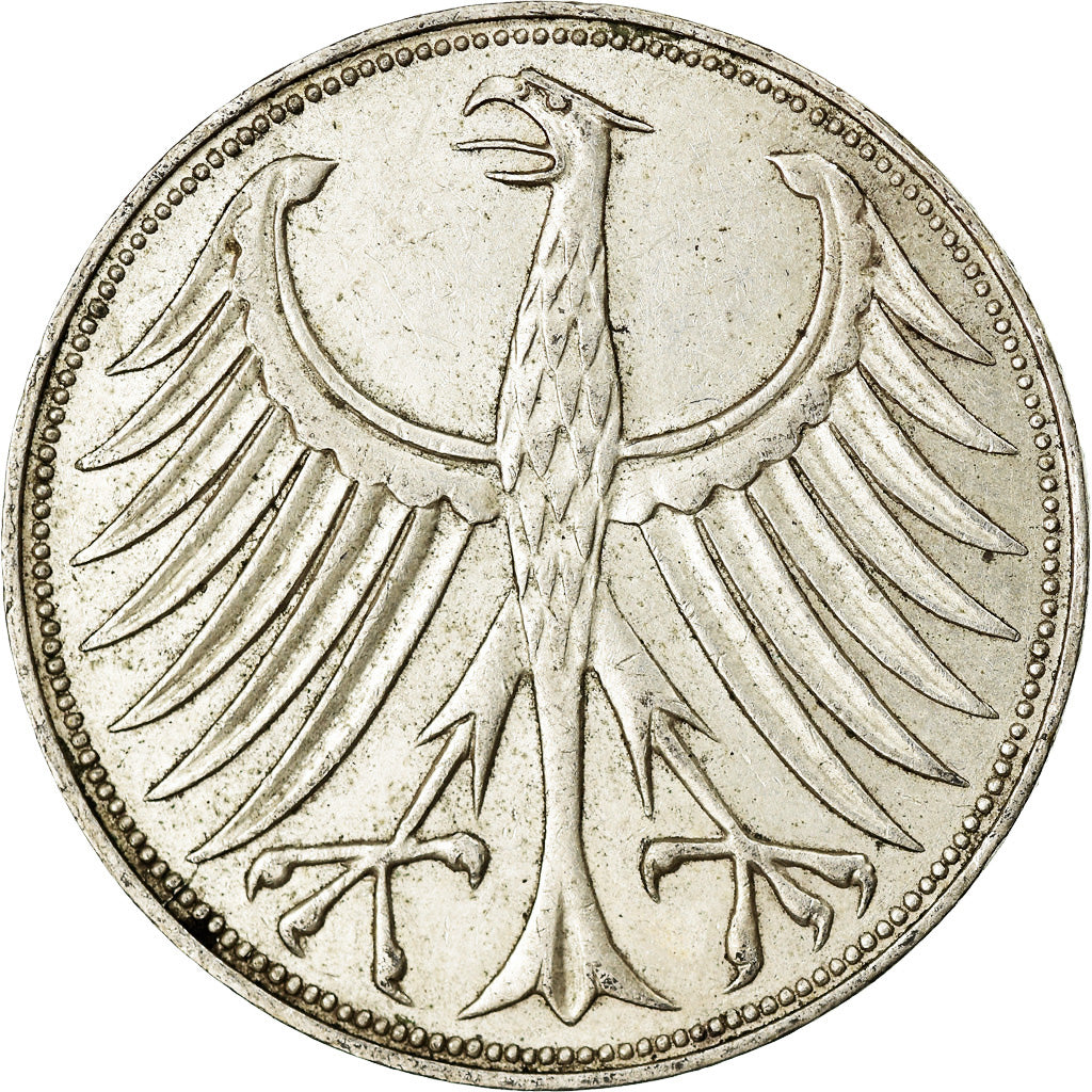 Coin, GERMANY - FEDERAL REPUBLIC, 5 Mark, 1969, Munich, AU(50-53), Silver