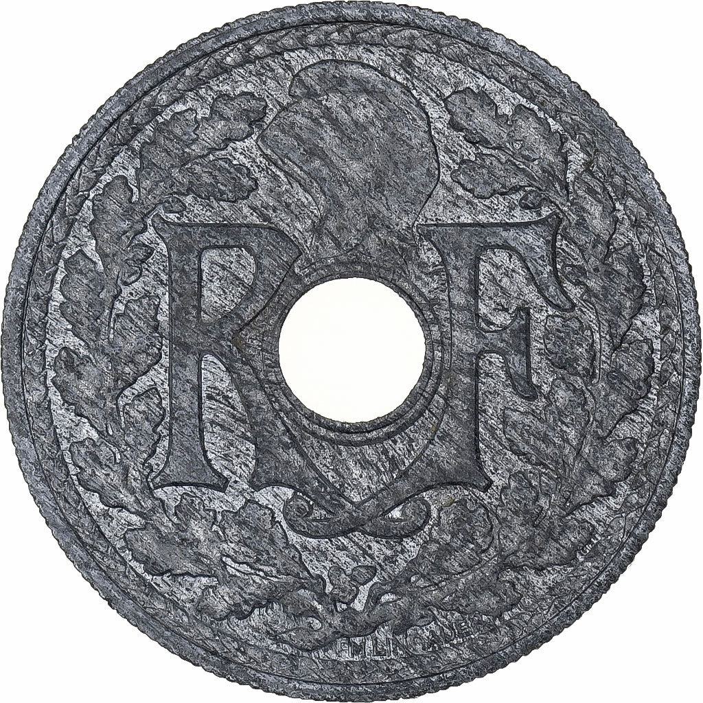 France, 20 Centimes, Lindauer, 1945, Beaumont-Le-Roger, Zinc, NGC, MS64