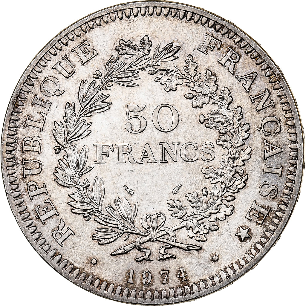 France, 50 Francs, Hercule, 1974, Monnaie de Paris, Hybrid, Silver, AU(55-58)