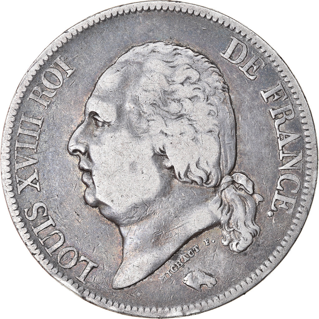 Moneta, Francja, Louis XVIII, Louis XVIII, 5 Francs, 1820, Rouen, VF(30-35)