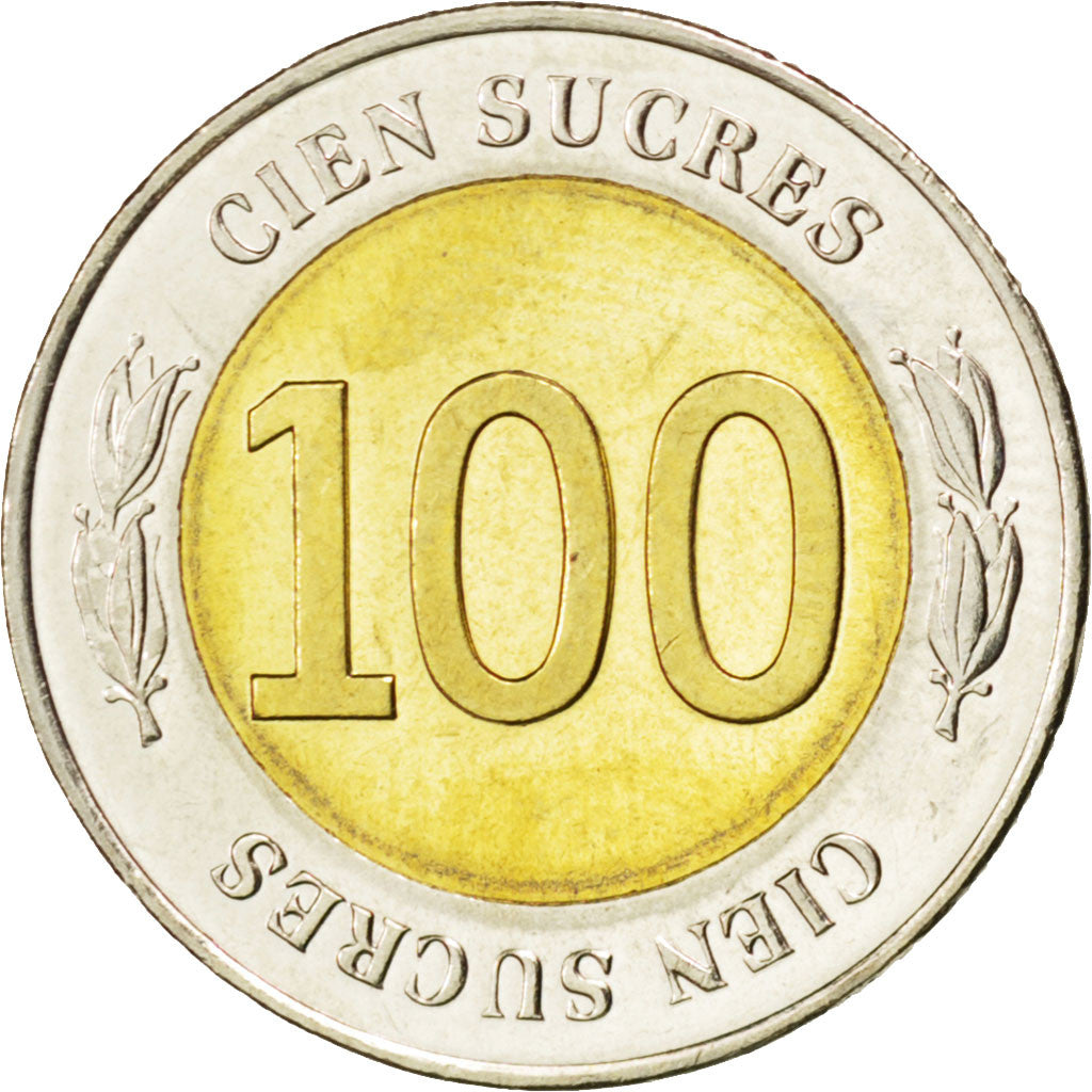 Coin, Ecuador, 100 Sucres, 1997, MS(63), Bi-Metallic, KM:101