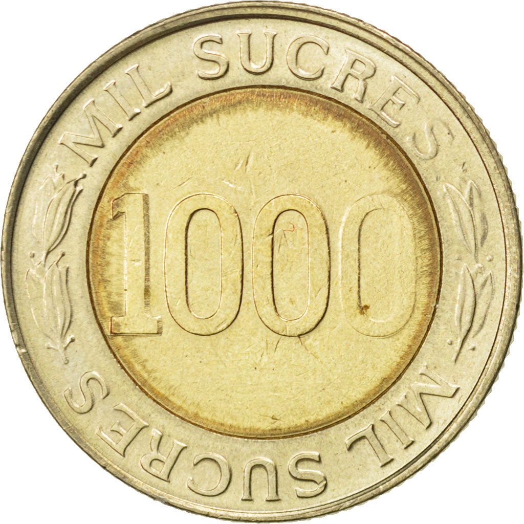 Coin, Ecuador, 1000 Sucres, 1997, MS(63), Bi-Metallic, KM:103