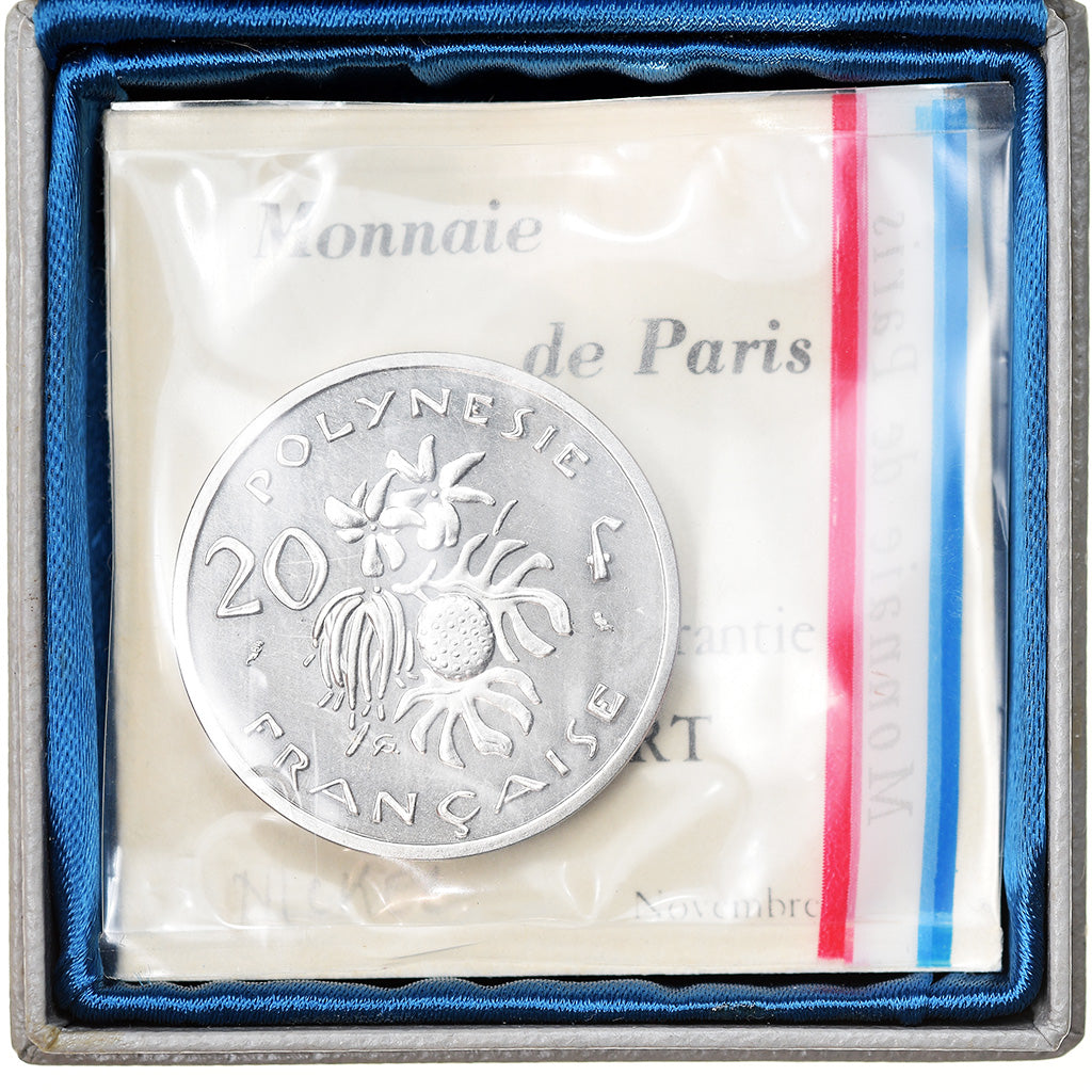 French Polynesia, 20 Francs, 1967, MDP, Piefort, Nickel, MS(65-70), KM:P4