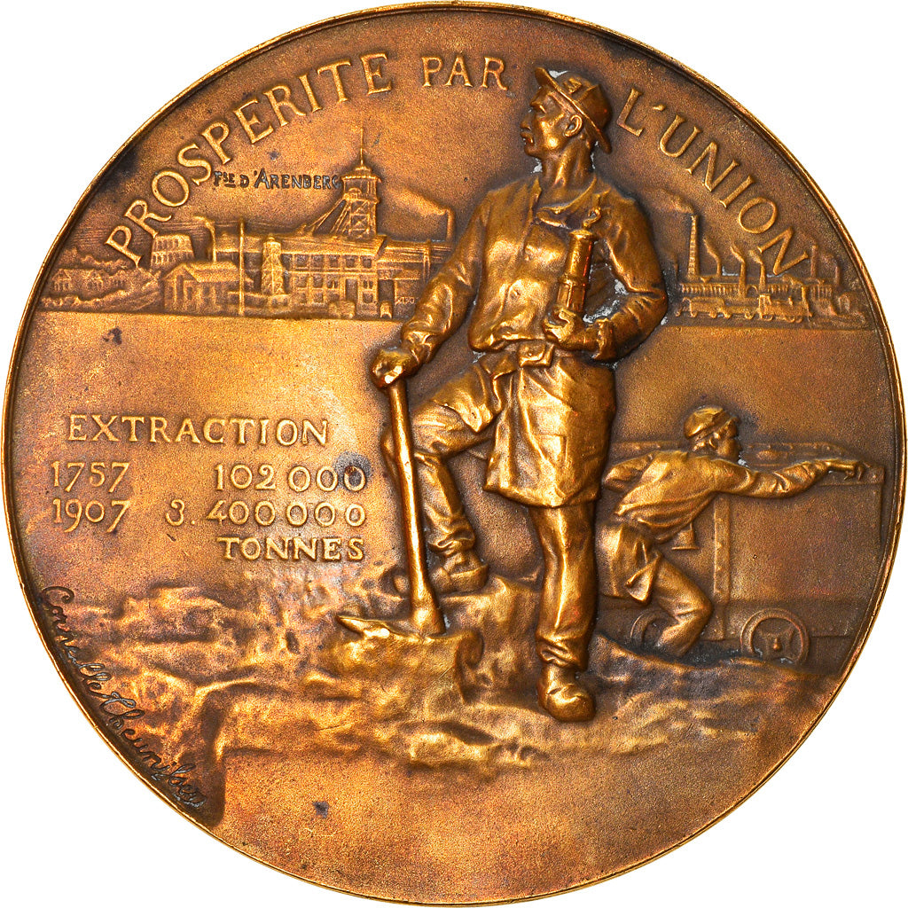 France, Médaille, Compagnie des Mines d'Anzin, Business & industry, Theunissen