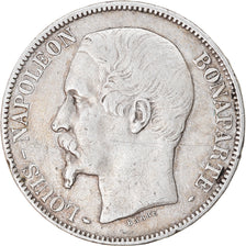 Moneda, Francia, Napoléon III, 5 Francs, 1852, Paris, BC+, Plata, KM:773.1