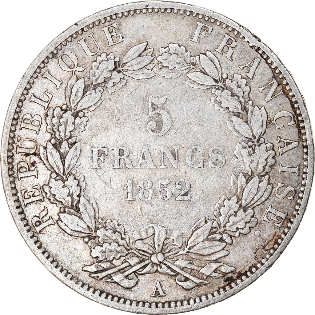 Monnaie, France, Napoléon III, 5 Francs, 1852, Paris, TB+, Argent, Gadoury:726