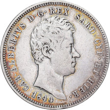 Moneta, DEPARTAMENTY WŁOSKIE, SARDINIA, Carlo Alberto, 2 Lire, 1844, Torino