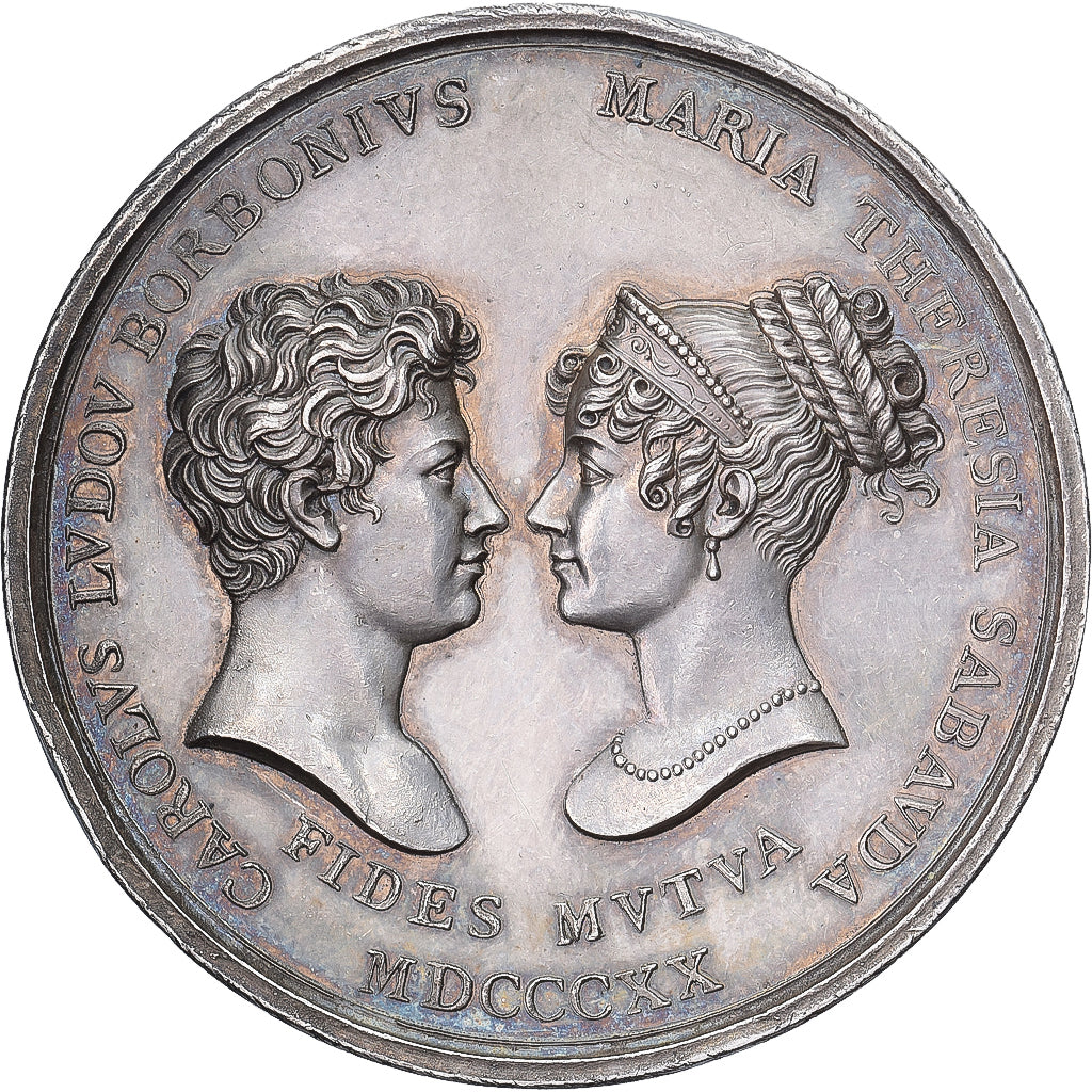 Italie, Médaille, Wedding of Carlo Ludovico & Maria Teresa, 1820, A. Lavy