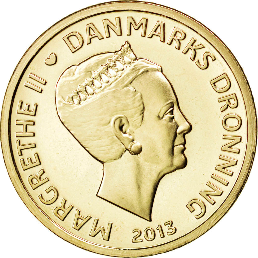 Coin, Denmark, 20 Kroner, 2013, MS(65-70), Aluminium-Bronze, KM:New