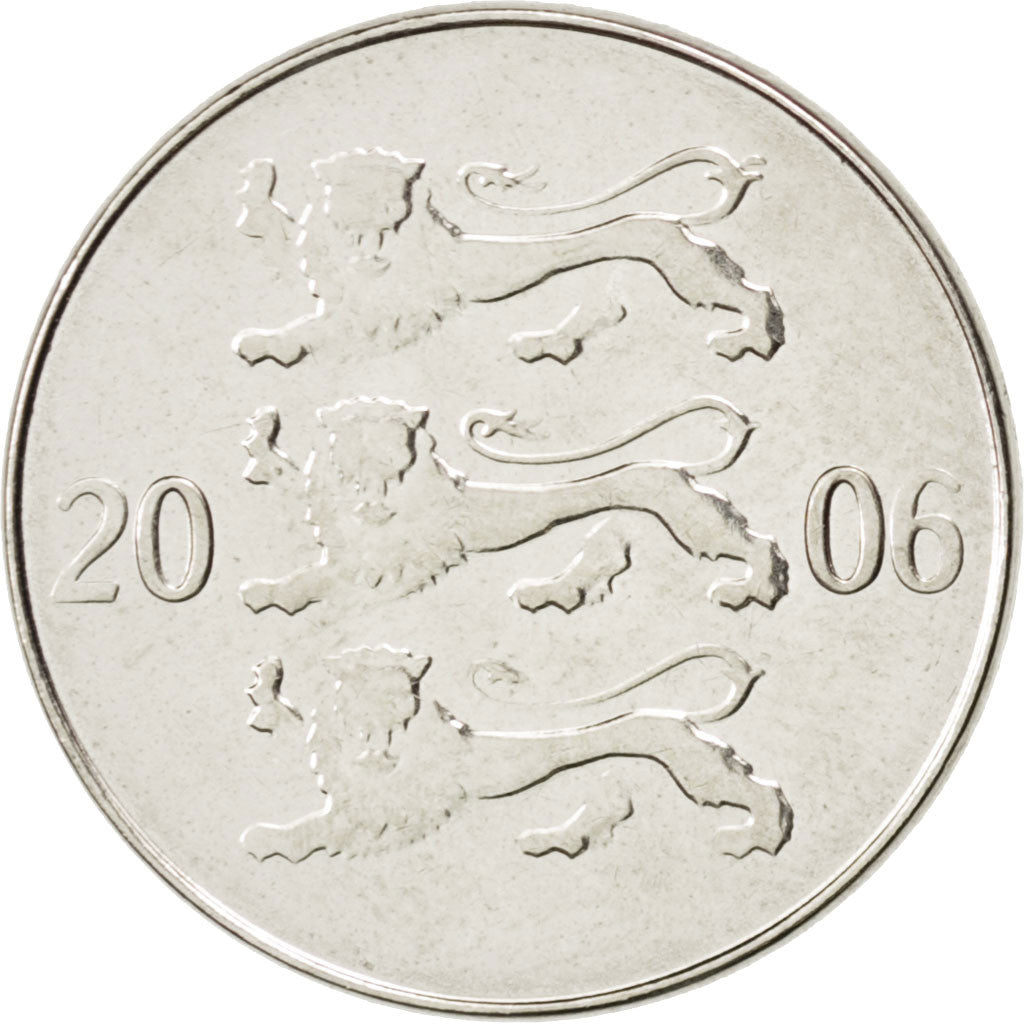 Münze, Estonia, 20 Senti, 2006, UNZ, Nickel plated steel, KM:23a