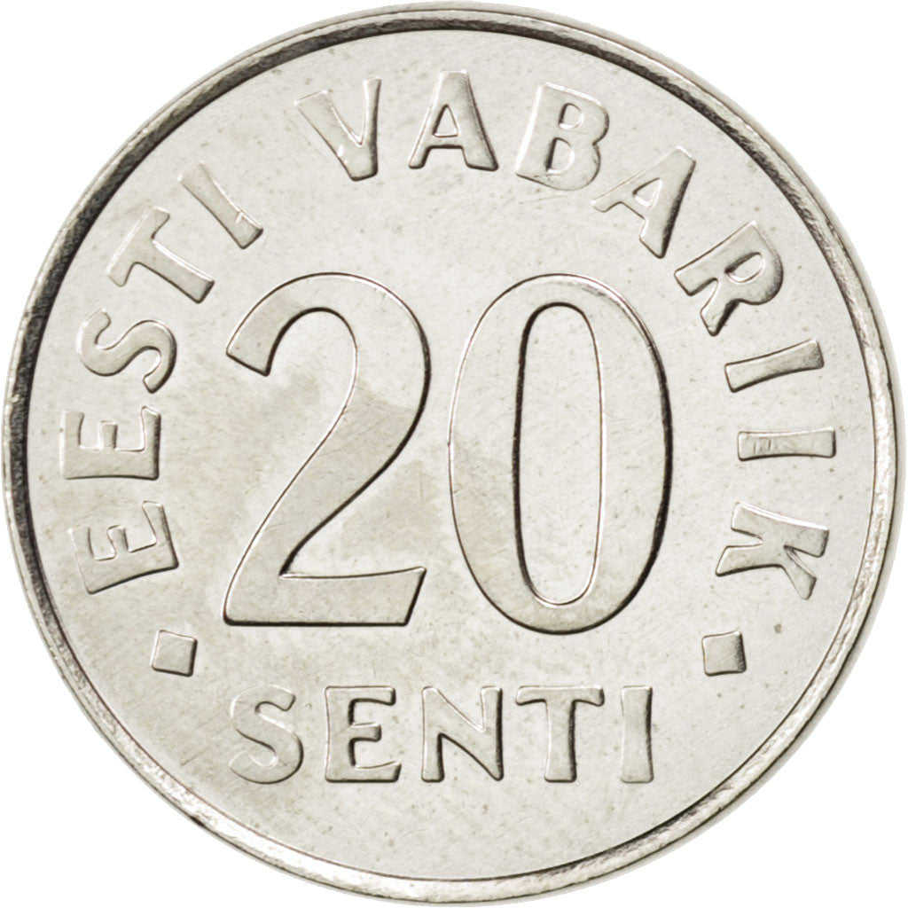 Münze, Estonia, 20 Senti, 2006, UNZ, Nickel plated steel, KM:23a