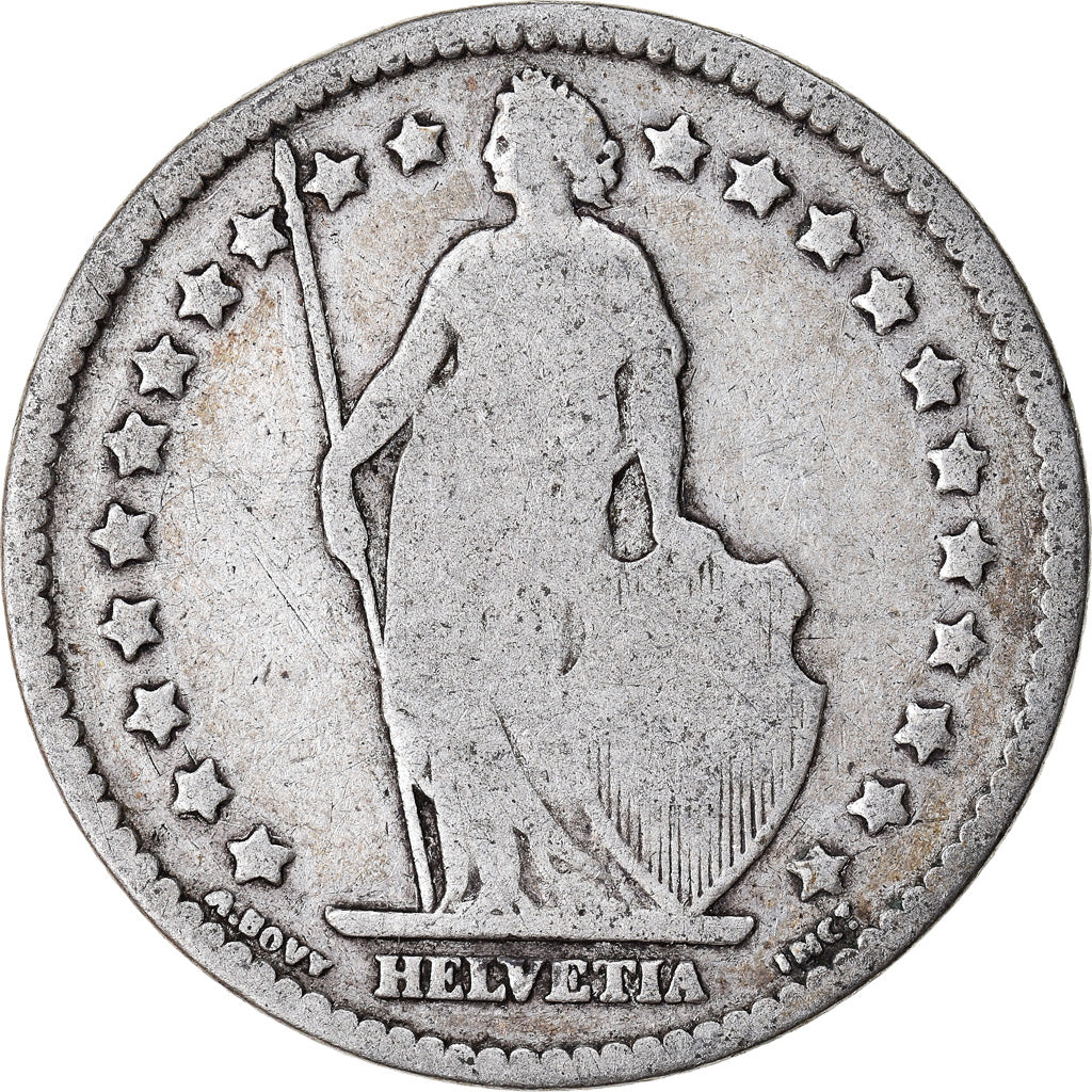 Coin, Switzerland, Franc, 1886, Bern, VF(20-25), Silver, KM:24