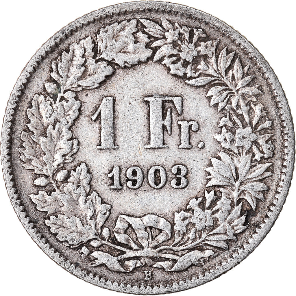 Moneta, Svizzera, Franc, 1903, Bern, BB, Argento, KM:24