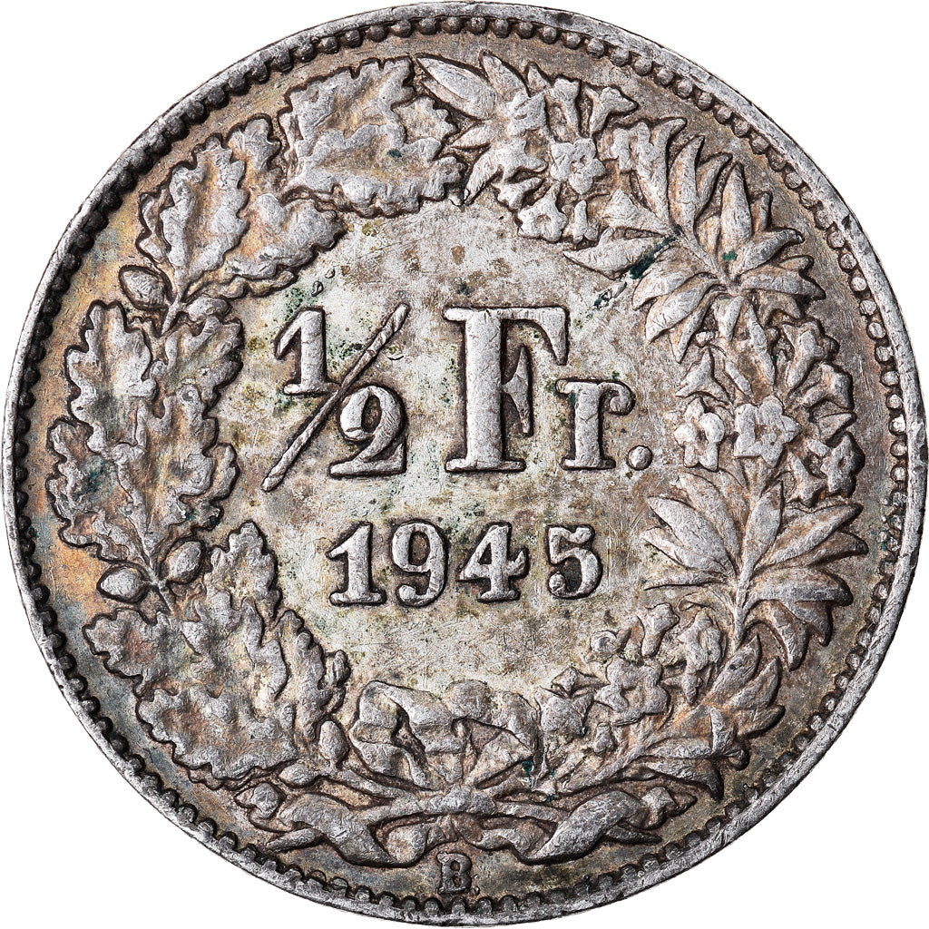 Monnaie, Suisse, 1/2 Franc, 1945, Bern, TTB, Argent, KM:23